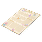 Kleurrijke weekagenda van Mermaid Notitieblok (Schuin)