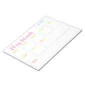 Kleurrijke Weekly Calendar Planner Tear-off Notiti Notitieblok (Schuin)