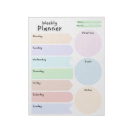 Kleurrijke Weekly Planner Circles Notitieblok