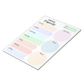 Kleurrijke Weekly Planner Circles Notitieblok (Schuin)
