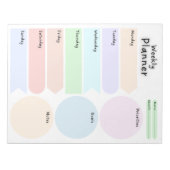 Kleurrijke Weekly Planner Circles Notitieblok (Voorkant)