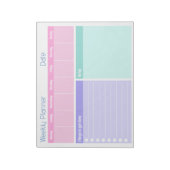 Kleurrijke Weekly Planner Notitieblok (Linkerzijde)