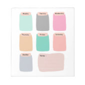 Kleurrijke Weekly Planner Notitieblok (Voorkant)