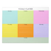 Kleurrijke Weekly Planner Notitieblok Kleurenblok (Voorkant)