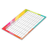 Kleurrijke weekplanner notitieblok (Schuin)