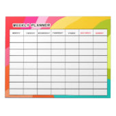 Kleurrijke weekplanner notitieblok (Voorkant)