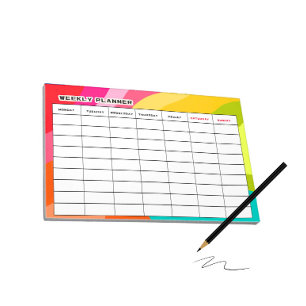 Kleurrijke weekplanner notitieblok