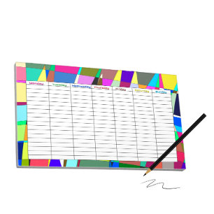 Kleurrijke weekplanner notitieblok