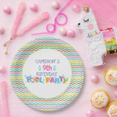 Kleurrijke weekveeg papieren bordje (Feest)