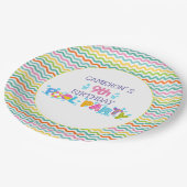 Kleurrijke weekveeg papieren bordje (Gekanteld)