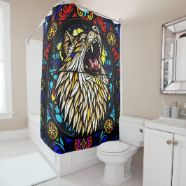 Kleurrijke weerwolf douchegordijn