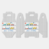 Kleurrijke weg en vervoer verjaardag gunstbox bedankdoosjes (Ongevouwen)