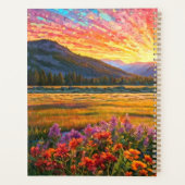 Kleurrijke weide bloemen camping tent kunst planner (Achterkant)