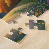 Kleurrijke Weide Bloemen Kunst Legpuzzel (Zijkant)