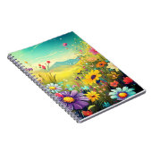 Kleurrijke weide notitieblok voor uw vreugdevolle  notitieboek (Rechterzijde)