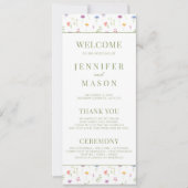 Kleurrijke weide wilde bloem bloemenzomer bruiloft (Voorkant)