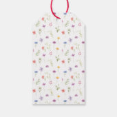 Kleurrijke weide wilde bloem bruiloft dank u cadeaulabel (Achterkant)