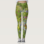 Kleurrijke weide wilde bloemen leggings (Voorkant)