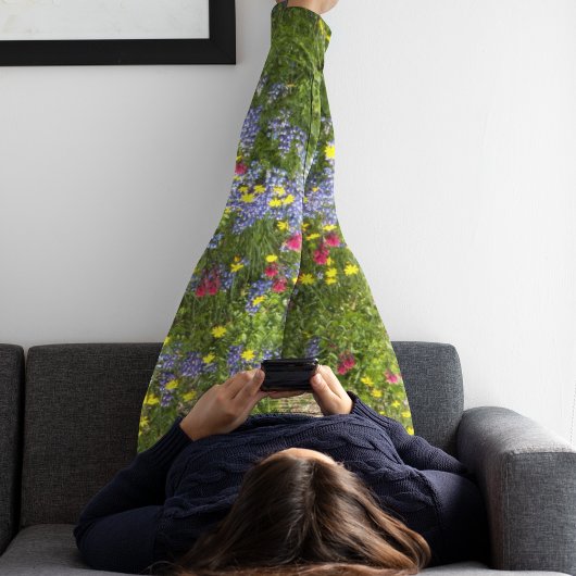 Kleurrijke weide wilde bloemen leggings