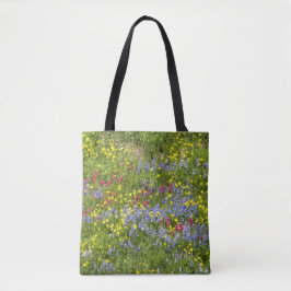 Kleurrijke weide wilde bloemen tote bag