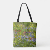 Kleurrijke weide wilde bloemen tote bag (Achterkant)