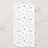 Kleurrijke weide wildflower bruiloft menukaarten (Achterkant)
