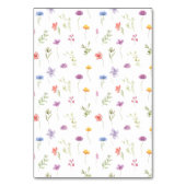 Kleurrijke weide wildflower krans bruiloft kaart (Achterkant)