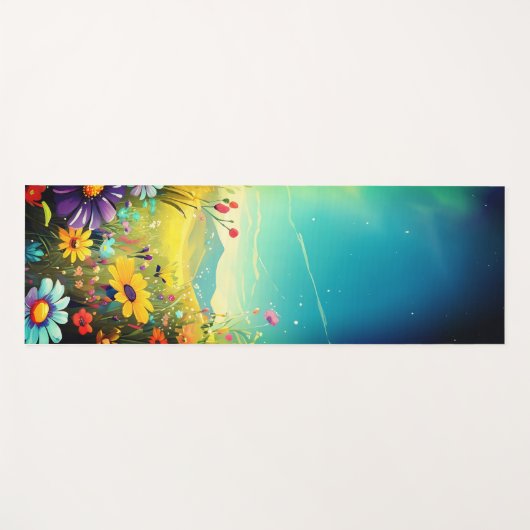 Kleurrijke weide yogamat (Voorkant (horizontaal))