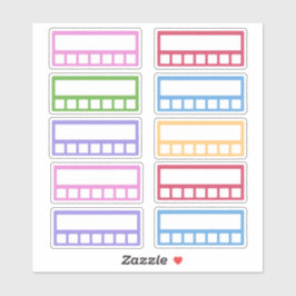 Kleurrijke wekelijkse gewoonte tracker sticker