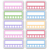 Kleurrijke wekelijkse gewoonte tracker sticker (Voorkant)