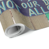 Kleurrijke Welcome Island teken Caribisch gebied Cadeaupapier (Rol Hoek)