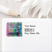 Kleurrijke Welcome Island teken Caribisch gebied Etiket (Insitu)