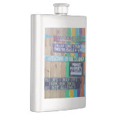 Kleurrijke Welcome Island teken Caribisch gebied Flacon (Rechts)