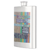 Kleurrijke Welcome Island teken Caribisch gebied Flacon (Links)