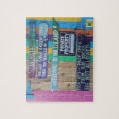 Kleurrijke Welcome Island teken Caribisch gebied Legpuzzel (Verticaal)