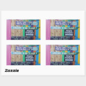 Kleurrijke Welcome Island teken Caribisch gebied Rechthoekige Sticker (Vel)