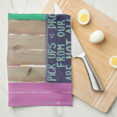 Kleurrijke Welcome Island teken Caribisch gebied Theedoek (Quarter Fold)