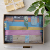 Kleurrijke Welcome Island teken Caribisch gebied Tissuepapier (Geschenk)