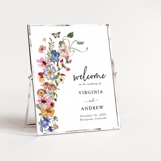 Kleurrijke Welkom Bruiloft Poster