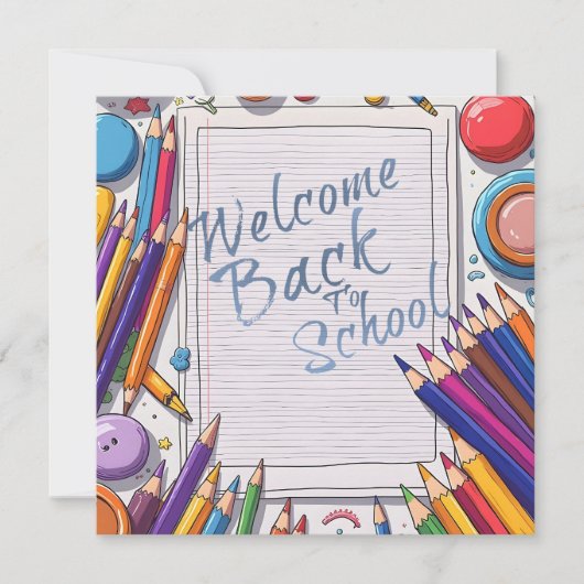 Kleurrijke Welkom Terug naar School Design (Voorkant)