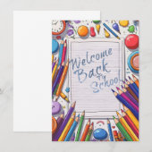 Kleurrijke Welkom Terug naar School Design (Voorkant / Achterkant)