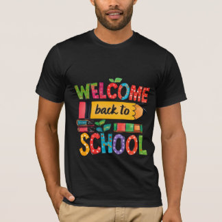 Kleurrijke Welkom Terug naar School T-shirt