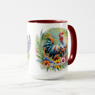 Kleurrijke Welsummer Rooster  Mok