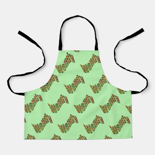 Kleurrijke Wendy naam, Schort (Voorkant)