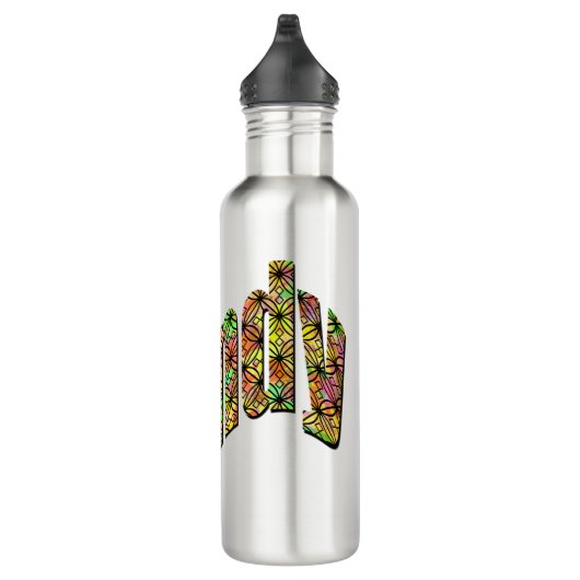 Kleurrijke Wendy naam, Waterfles (Rechts)