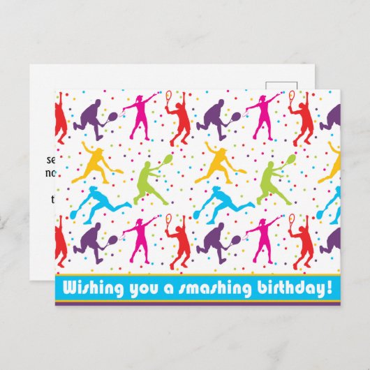 Kleurrijke Wensing u een verpletterende Verjaardag Briefkaart (Voorkant / Achterkant)
