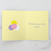 Kleurrijke wenskaart kaart (Binnen)