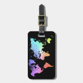 Kleurrijke wereld bagagelabel (Voorkant verticaal)