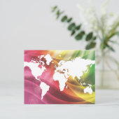 Kleurrijke wereld briefkaart (Staand voorkant)
