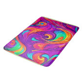 Kleurrijke wereld: Flowy Patterns Badmat (Gekanteld)